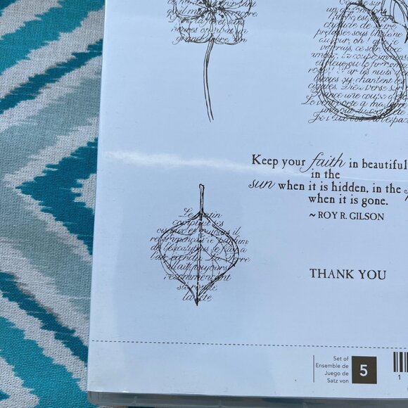 NEW Stampin' Up! Faith in Nature Clear Cling Mount Stamps, Set of 5, Hostess Set - Picture 6 of 7